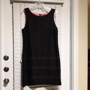 Black dress with pink underlay 💕😍